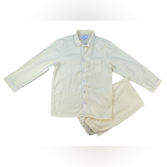 PETITE PLUME Yellow Gingham 2 Pc Pajama Set - 10Y - Picture 2 of 4